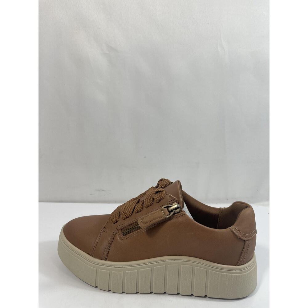 Clarks Collection Shoes Womens Size 5.5 Tan Mykah Joy Zip Sneakers New Box - Picture 4 of 14